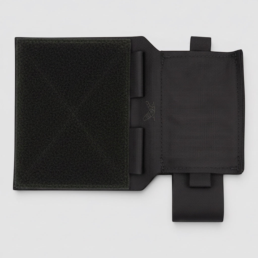 Night Heron Israel black Cordura radio pouch with adjustable Velcro closure and MOLLE attachment