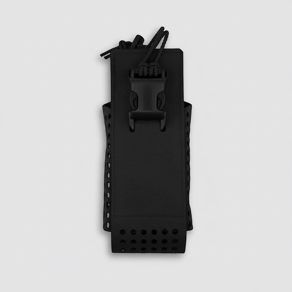 Night Heron Israel black Cordura radio pouch with quick-release buckle and MOLLE system