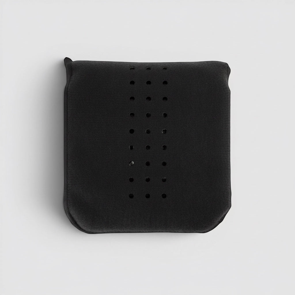 Night Heron Israel black elastic nylon plate pads pouch with ventilation holes, sold as a set with padding.