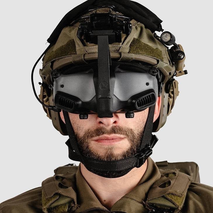 Night Heron Israel helmet mount adapter for DJI Avata Goggles 2 and Integra, made of PA12 Nylon and aluminum.