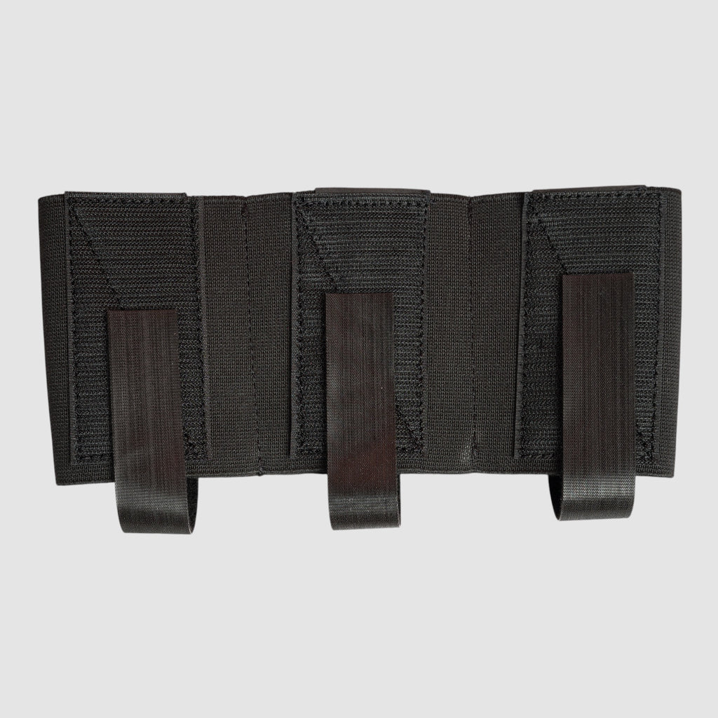 Night Heron Israel black elastic triple magazine insert with adjustable Velcro One-Wrap straps for kangaroo placards