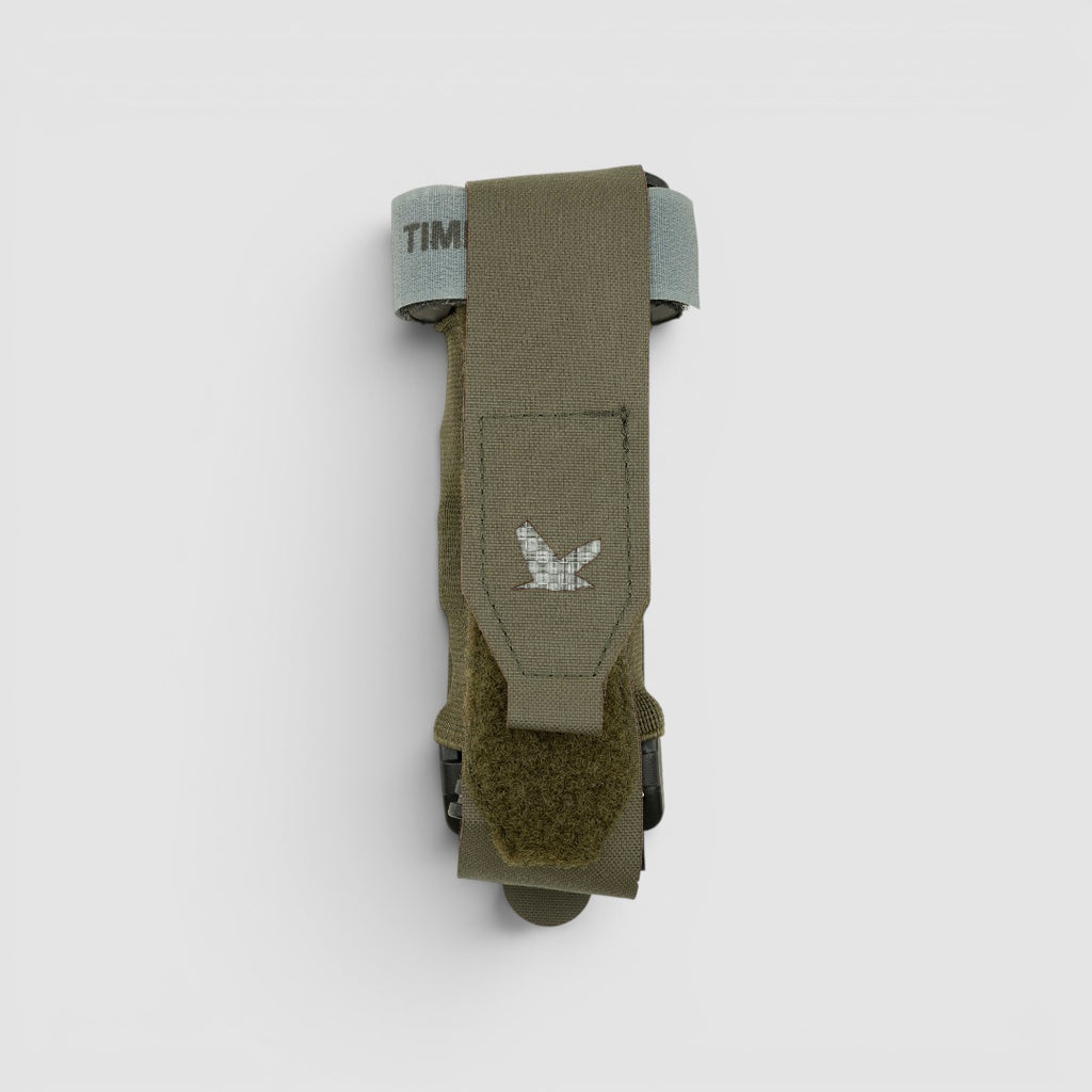 Night Heron Israel olive green Cordura CAT tourniquet pouch with MOLLE attachment and Velcro closure.