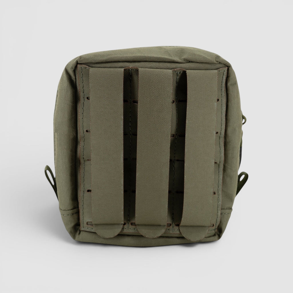 Night Heron Israel X-RAY small olive green modular tactical GP pouch with MOLLE attachment straps