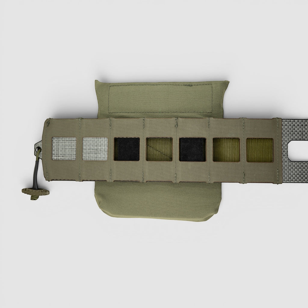Night Heron Israel olive green tactical plate pads pouch with internal padding for side armor plates, made of Cordura.