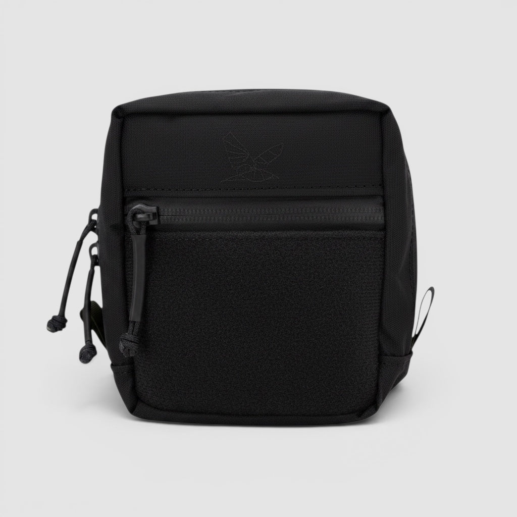 Night Heron Israel black X-RAY small GP pouch made of durable X-PAC and Cordura with water-resistant YKK zippers.