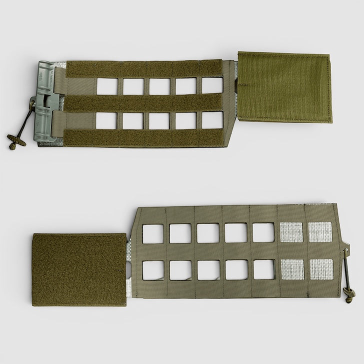 Night Heron Israel X-RAY Wide Cummerbund in tan Cordura with MOLLE/PALS webbing and quick-release buckle.
