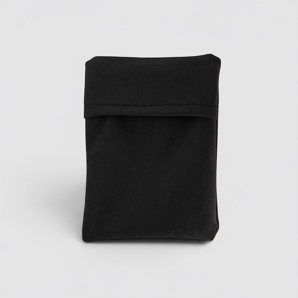 Night Heron Israel X-Ray Flex Pouch Mini, a small black minimalist pouch made of nylon and Cordura with Velcro closure, designed for belts and vests.