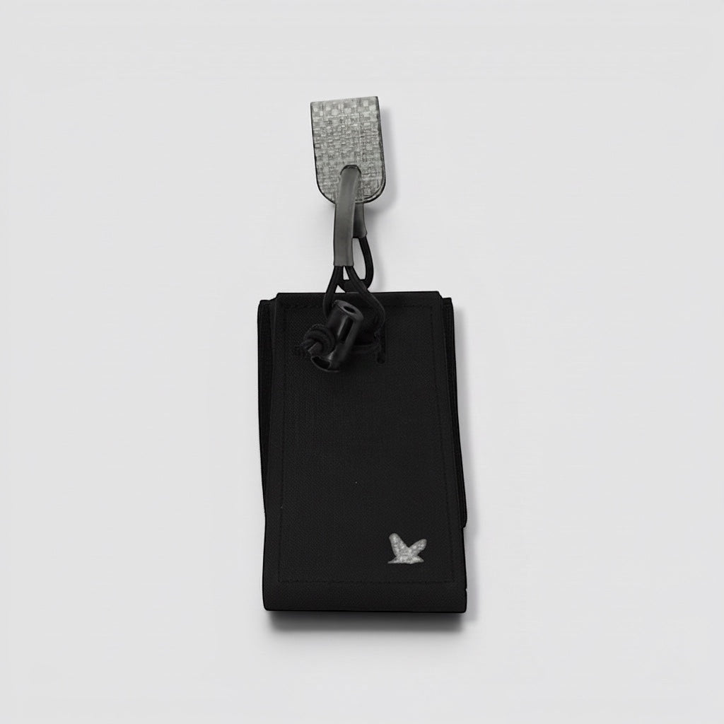 Night Heron Israel black Cordura 500D single 5.56 rifle magazine pouch with rigid structure and bungee retention.