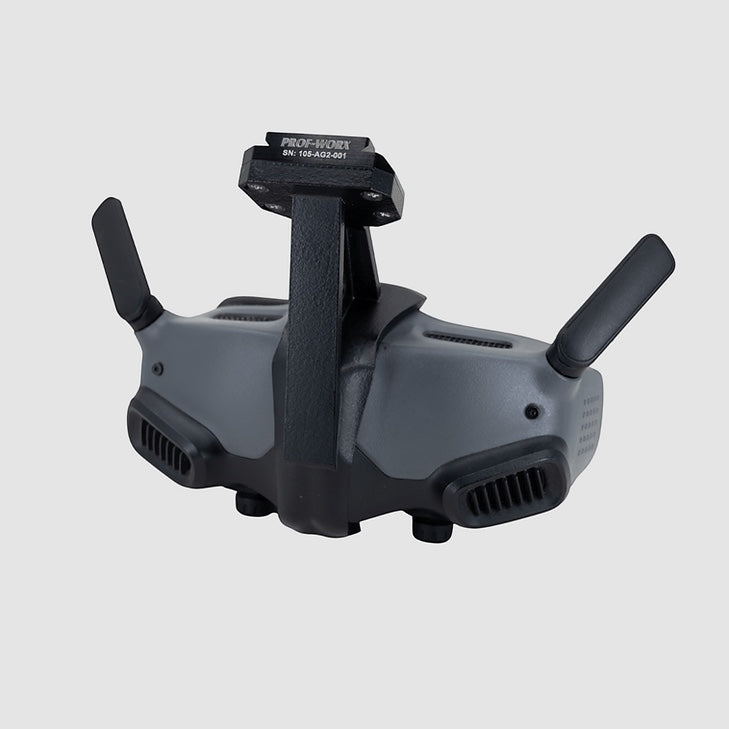 Night Heron Israel adapter for DJI Avata Goggles 2/Integra on helmet. Grey and black.