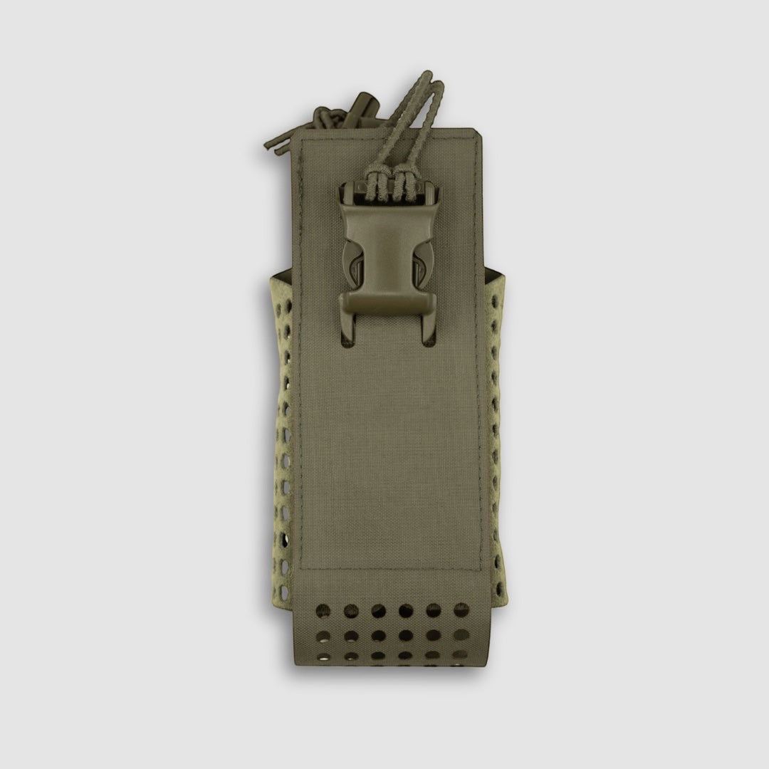 Night Heron Israel X-RAY Radio Pouch in olive green Cordura with adjustable strap and MOLLE system