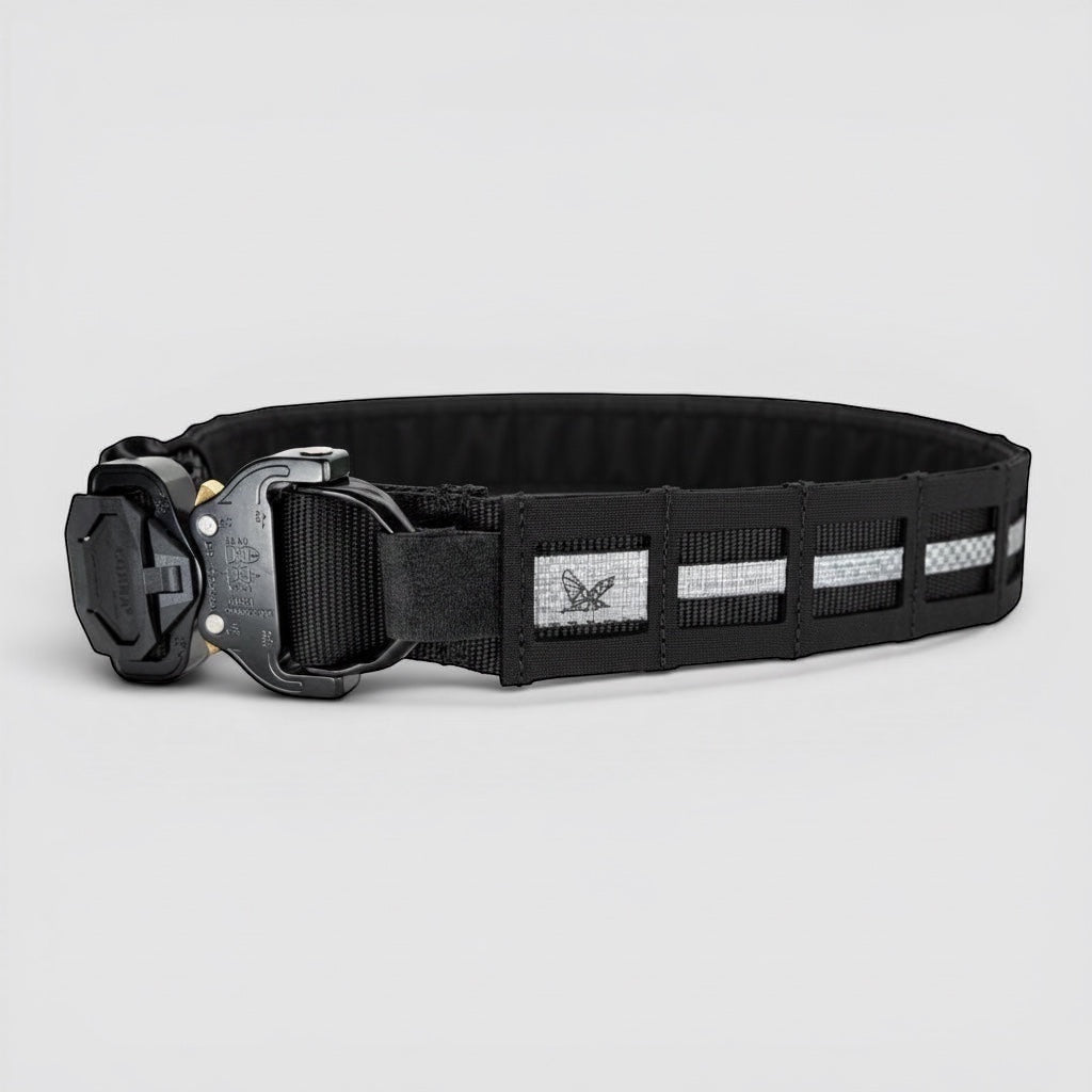 Night Heron Israel X-Ray Combat Belt, black tactical modular belt with Cobra buckle and MOLLE system.